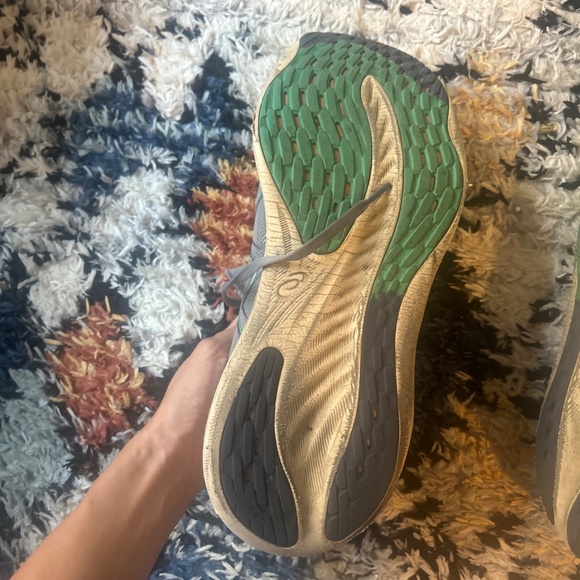 Asics Gel-Nimbus 26 Mens Size 12 Light Blue Athletic Running Walking Shoes - Picture 8 of 9